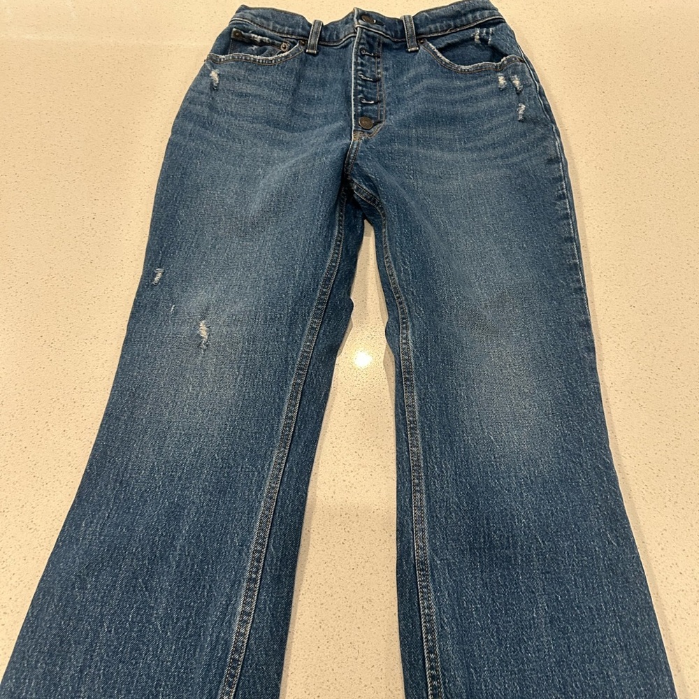 Women's Blue Cropped Jeans